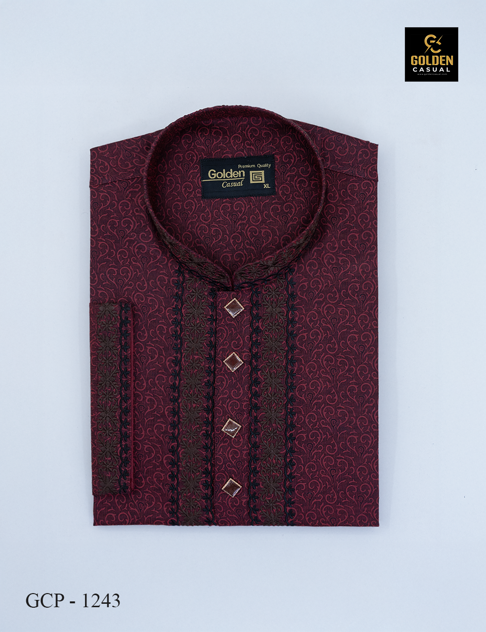 Overall jacket print Maroon