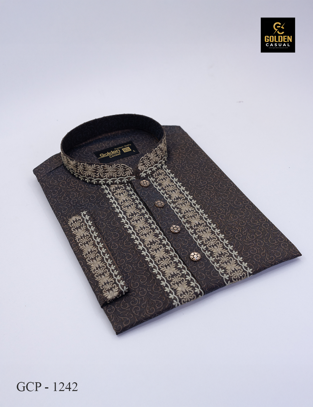 Overall jacket print, (Coffee)