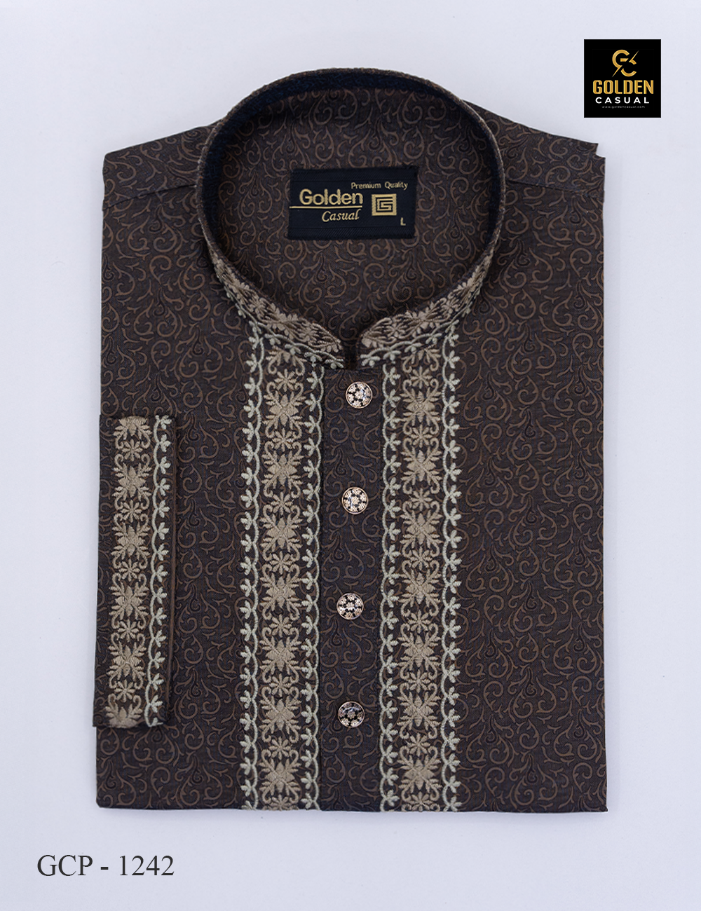 Overall jacket print, (Coffee)
